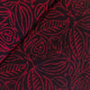 Pure Cotton Ankola Dabu Blackish Red With Red Pink Intricate Leaves Jaal Hand Block Print Fabric