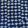 Pure Cotton Ankola Dark Indigo With Light Indigo Geometric Blobby Pattern Hand Block Print fabric