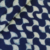 Pure Cotton Ankola Dark Indigo With Light Indigo Geometric Blobby Pattern Hand Block Print fabric