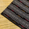 Pure Cotton Black Double Ikkat With Grey Intricate Stripes Hand Woven Fabric