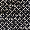 Pure Cotton Black WIth Grey Intricate Arrow Stripes Screen Print Fabric
