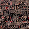 Pure Cotton Black With Story Hand Block Print Fabric