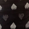 Pure Cotton Black With White And Grey Tribale Hand Block Print Fabric
