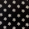 Pure Cotton Black With White Flower Motif Hand Block Print Fabric