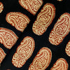 Pure Cotton Dabu Black With Intricate Maroon Cream Kairi Hand Block Print Fabric
