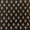 Pure Cotton Dabu Black With Moues Tiny Hand Block Print Fabric