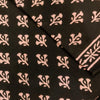 Pure Cotton Dabu Black With Tiny Mauve Motif Hand Block Print Fabric