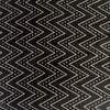 Pure Cotton Dabu  Dark Grey With White Zig Zag Intricate Design Hand Block Print Fabric