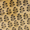 Pure Cotton Dabu Jahota Beige With Tiny Five Blue Flower Plant Hand Block Print Fabric