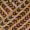 Pure Cotton Dabu Jahota With Black  And Mustard Arrow Head Stripes Hand Block Print Fabric