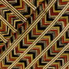 Pure Cotton Dabu Jahota With Black Maroon And Mustard Arrow Head Stripes Hand Block Print Fabric