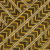 Pure Cotton Dabu Jahota With Shades Of Mustard Arrow Head Stripes Hand Block Print Fabric
