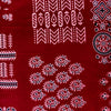 Pure Cotton Dabu Maroon With Assorted Blocks Hand Block Print Fabric