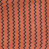 Pure Cotton Dabu Rust With Cream And Black Zigzag Hand Block  Print blouse Fabric ( 1 meter )