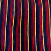 Pure Cotton Dabu With Maroon Dark Blue And Cream Stripes Hand Block Print Fabric