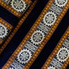 Pure Cotton Deep Navy Blue With Konark Wheel Weaves Hand Woven Sambhalpuri Ikkat Fabric