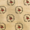 Pure Cotton Flex Cream With Sparrow Screen Print Fabric