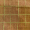 Pure Cotton Handloom Light Brown With Dark Brown Thread Checks Woven Fabric