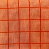 Pure Cotton Handloom Orange With White Thread Checks Woven Fabric
