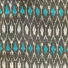 Pure Cotton Ikkat Grey With Blue And White HoneyCom Hand Block Print Fabric