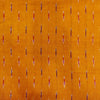 Pure Cotton Ikkat Mustard Mango With Tiny Red And Purple Weaves Handwoven Fabric