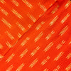 Pure Cotton Ikkat Orange with Double Circle Weaves Hand Woven Fabric