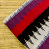 Pure Cotton Ikkat With Black White Purple And Red Multi Weaves Hand Woven Fabric