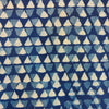 Pure Cotton Indigo Triangles Hand Block Print Fabric