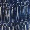 Pure Cotton Indigo With Off White Dot And Line Pattern Hand Block Print Fabric