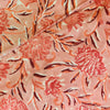 Pure Cotton Jaipuri Baby Peach With Peach Flower Jaal Hand Block Print Fabric
