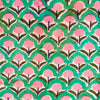 Pure Cotton Jaipuri Greenish Blue With One Flower Plant Motif Hand Block Print Fabric