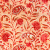 Pure Cotton Jaipuri Peach With Maroon Peach Beige Flower And Kairi Jaal Hand Block Print Fabric
