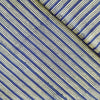 Pure Cotton Jaipuri With Light Blue And Dark Blue Intricate Stripes Hand Block Print Fabric