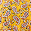 Pure Cotton Jaipuri Yellow With Intricate Kairi Jaal Hand Block Print Fabrica