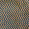 Pure Cotton Kaatha With Blue And Beige Zig Zag Stripes