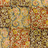 Pure Cotton Kalamkari With Brown Mustard And Maroon Jaal Hand Block Print Fabric