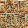Pure Cotton Kalamkari With Tile Patterned Hand Block Print Blouse Fabric (80 CM)