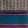 Pure Cotton Mangalgiri Grey With Self Woven Design And Blue And Purple Border