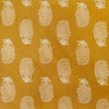 Pure Cotton Mustard With Ajrak Motif Screen Print Fabric