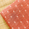 Pure Cotton Pastel Peach Handloom Soft Mangalgiri With Woven Self Tiny Squares