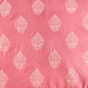 Pure Cotton Pastel Pink With White Flower Motief Screen Print Fabric