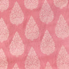 Pure Cotton Pastel Pink With White Tree Motif Screen Print Fabric