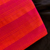 Pure Cotton Pink And Orange Shaded Lines Hand Woven Fabric