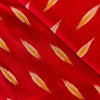 Pure Cotton Red Ikkat With Yellow Weaves Handwoven Fabric