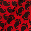 Pure Cotton Reddish Maroon With Dark Brown Kairi Hand Block Print Fabric