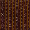 Pure Cotton Sambhalpuri Ikkat Intricate Weaved Stripes Dark Brown Hand Woven Fabric