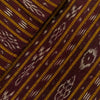 Pure Cotton Sambhalpuri Ikkat Intricate Weaved Stripes Dark Brown Hand Woven Fabric