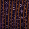 Pure Cotton Sambhalpuri Ikkat  Intricate Weaved Stripes Dark Purplish Blue Hand Woven Fabric