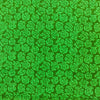Pure Cotton Screen Print  Green Rose Fabric