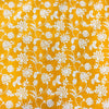 Pure Cotton Screen Print Yellow With Tiny Flower Jaal Fabric